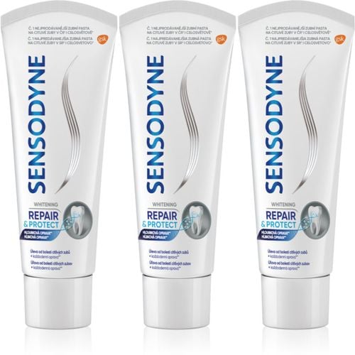 Repair & Protect Whitening dentifricio sbiancante per denti sensibili 3x75 ml - Sensodyne - Modalova