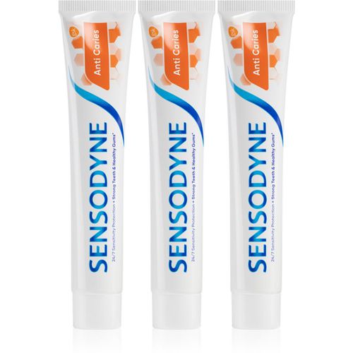 Anti Caries Anti Carries dentifricio contro la carie 3x75 ml - Sensodyne - Modalova