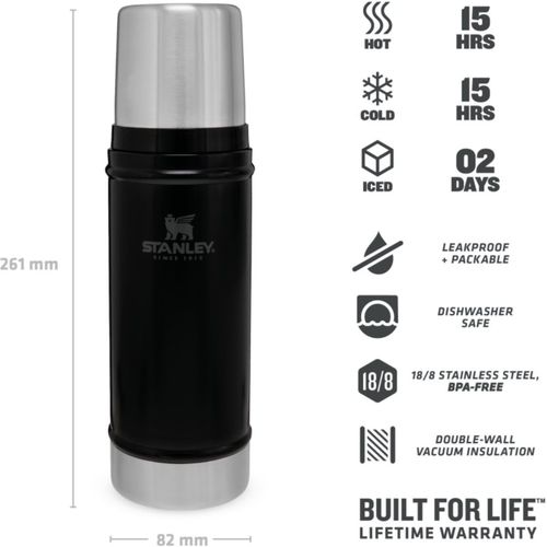 Classic Legendary Bottle termo Matte Black 470 ml - Stanley - Modalova