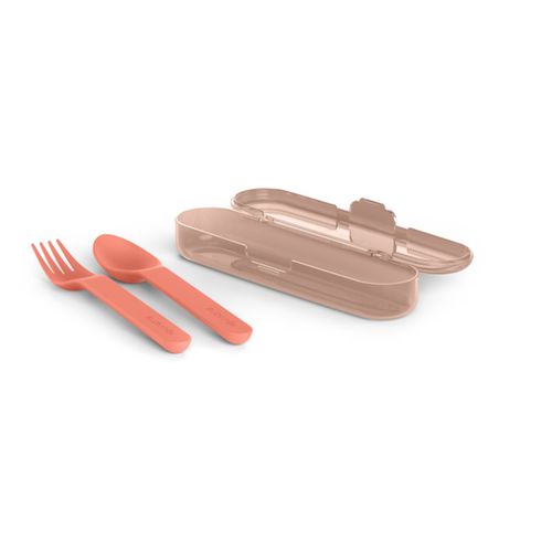 Go Natural Cutlery Set cubierto 12 m+ Pink 3 ud - Suavinex - Modalova