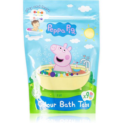 Colour Bath Tabs compresse frizzanti colorate da bagno 9x16 g - Peppa Pig - Modalova