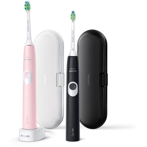 Sonicare 4300 HX6800/35 cepillo de dientes sónico, 2 soportes Black and Pink 1 ud - Philips - Modalova