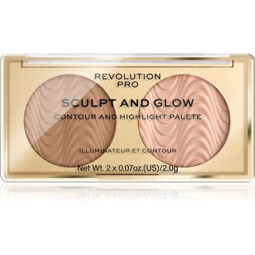 Sculpt And Glow paleta para contorno de rostro tono Desert Sky 2x2 g - Revolution PRO - Modalova