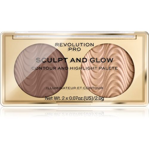 Sculpt And Glow paleta para contorno de rostro tono Savanna Nights 2x2 g - Revolution PRO - Modalova