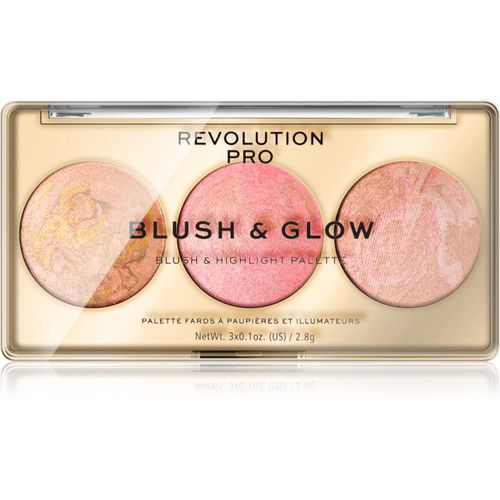 Blush & Glow palette per viso completo colore Peach Glow 8.4 g - Revolution PRO - Modalova