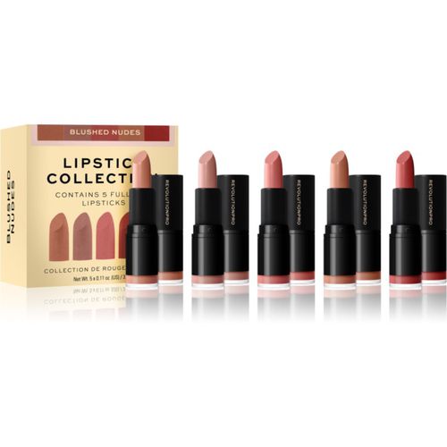 Lipstick Collection Satin-Lippenstift geschenkset Farbton Blushed Nudes 5x3,2 g - Revolution PRO - Modalova