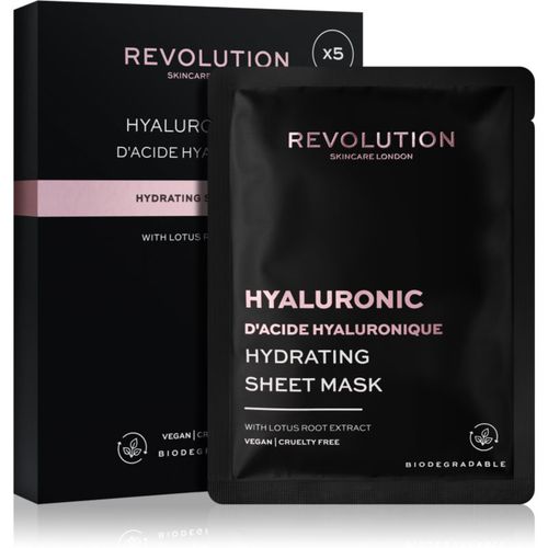 Hyaluronic Acid Set di maschere di tessuto per idratazione intensa 5 pz - Revolution Skincare - Modalova