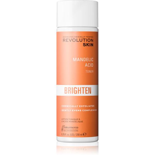 Brighten Mandelic Acid lozione tonica esfoliante delicata per lisciare la pelle e ridurre i pori 200 ml - Revolution Skincare - Modalova