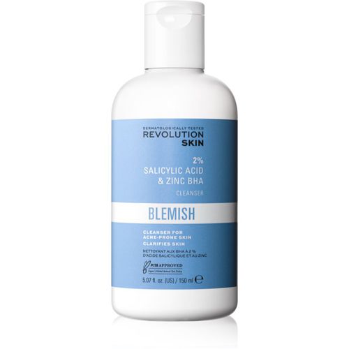 Blemish 2% Salicylic Acid & Zinc BHA emulsione detergente esfoliante per pelli problematiche, acne 150 ml - Revolution Skincare - Modalova