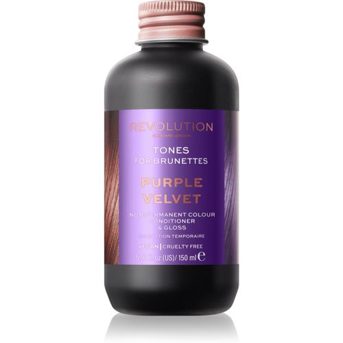 Tones For Brunettes bálsamo con color para los tonos marrones del cabello tono Purple Velvet 150 ml - Revolution Haircare - Modalova