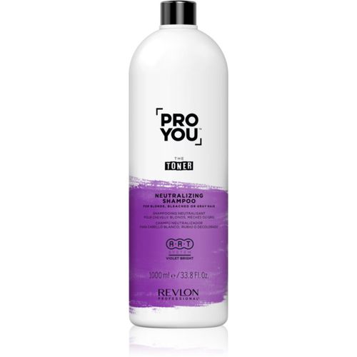 Pro You The Toner champú para neutralizar el tono amarillo para cabello rubio y canoso 1000 ml - Revlon Professional - Modalova