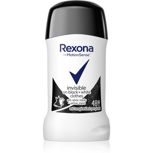 Invisible on Black + White Clothes Antiperspirant antitranspirante en barra 48h 40 ml - Rexona - Modalova