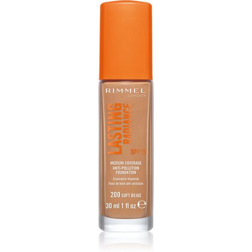 Lasting Radiance maquillaje con efecto iluminador SPF 25 tono 200 Soft Beige 30 ml - Rimmel - Modalova