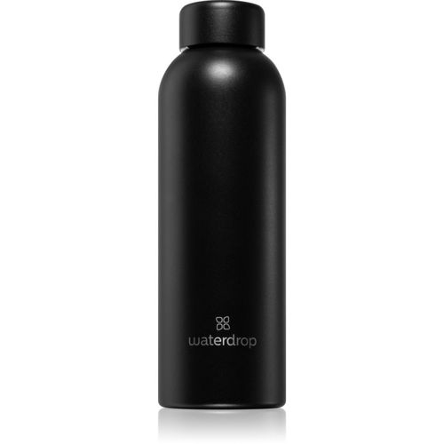 Thermo Steel Wasserflasche aus Edelstahl Farbe Black Matt 600 ml - Waterdrop - Modalova