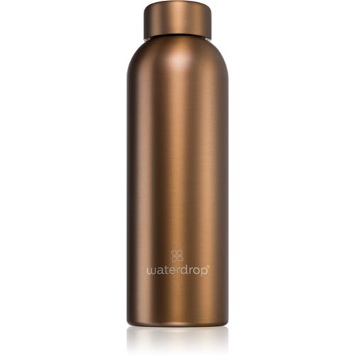 Thermo Steel Metal botella de acero inoxidable para agua color Bronze Brushed 600 ml - Waterdrop - Modalova