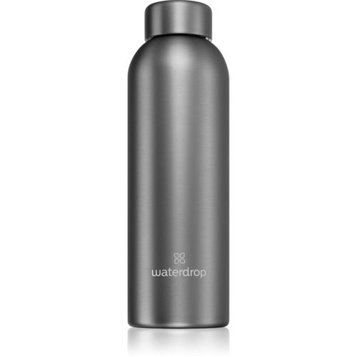 Thermo Steel Metal Wasserflasche aus Edelstahl Farbe Charcoal 600 ml - Waterdrop - Modalova