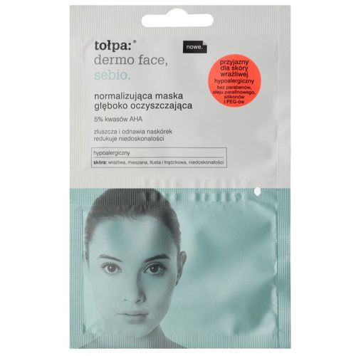 Dermo Face Sebio mascarilla normalizante para una limpieza profunda para pieles con imperfecciones 2 x 6 ml - Tołpa - Modalova