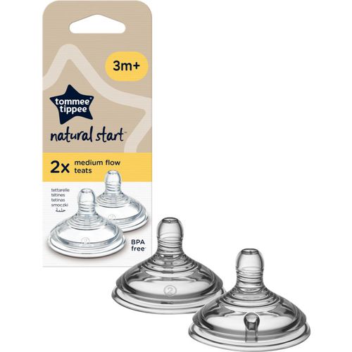 Natural Start Anti-Colic Teat tettarella per biberon Medium Flow 3 m+ 2 pz - Tommee Tippee - Modalova