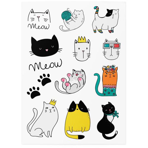 Temporary Tattoos Cats tatuaje para niños resistente al agua 1 ud - TATTonMe - Modalova