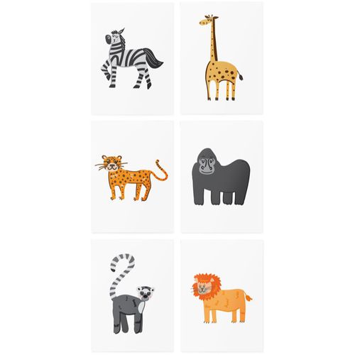 AR Set African Animals tatuaggio per bambini 3 y+ 6 pz - TATTonMe - Modalova