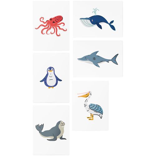 AR Set Ocean Animals tatuaje para niños 3 y+ 6 ud - TATTonMe - Modalova