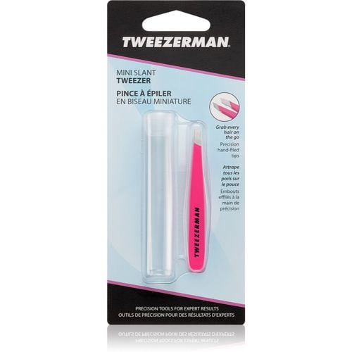 Mini Slant pinzetta con estremità oblique mini con un cofanetto da viaggio Neon Pink 1 pz - Tweezerman - Modalova