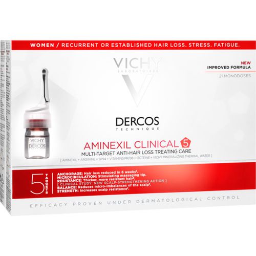 Dercos Aminexil Clinical 5 gezielte Pflege gegen Haarausfall für Damen 21x6 ml - Vichy - Modalova