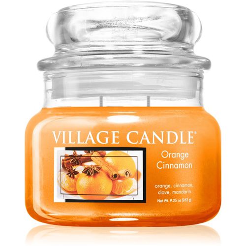 Orange Cinnamon candela profumata (Glass Lid) 262 g - Village Candle - Modalova