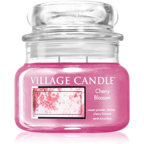 Cherry Blossom candela profumata (Glass Lid) 262 g - Village Candle - Modalova