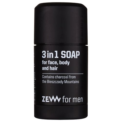 In 1 Soap jabón natural en barra para rostro, cuerpo y cabello 3 en 1 85 ml - Zew For Men - Modalova