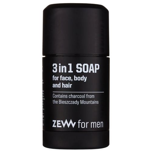 In 1 Soap sapone solido naturale per viso, corpo e capelli 3 in 1 85 ml - Zew For Men - Modalova