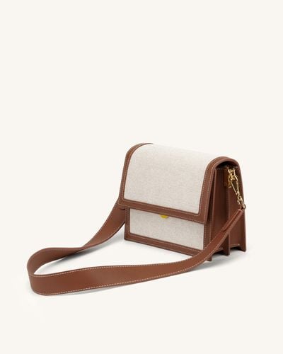 Mini Flap Borsa - Beige Canvas - JW PEI - Modalova