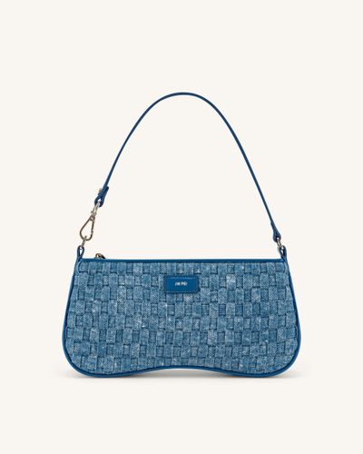 Eva Schultertasche - Blaues Denim-Gewebe - JW PEI - Modalova