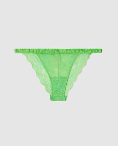 Lace Satin Bikini Tanga | Panties - Panties / Thong - Understatement - Modalova