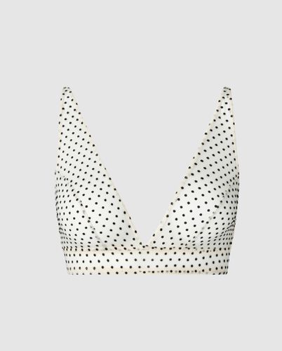 Mesh Plunge Bralette Cream/Black - Understatement - Modalova