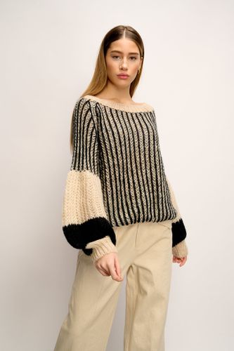 Liana Knit Sweater Cream/black - Noella - Modalova