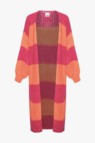 Jagger Knit Cardigan Orabel Pink Stripe - Noella - Modalova