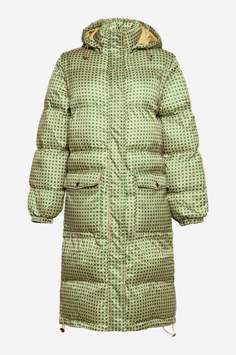 Eliza Puffer Coat Green/lime Checks - Noella - Modalova