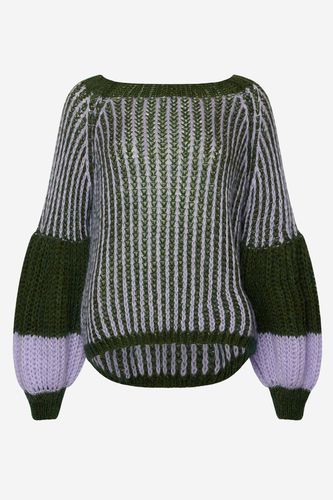 Liana Knit Sweater Army/lilac - Noella - Modalova