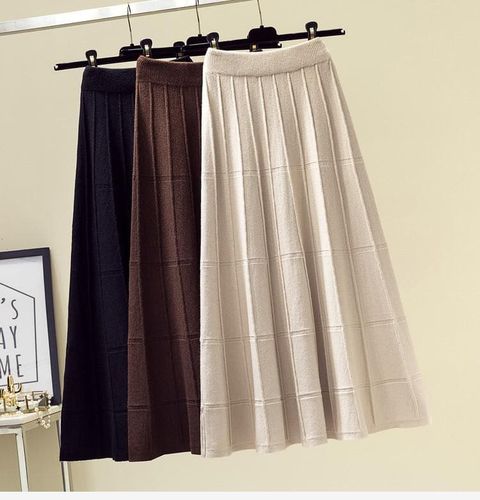 High Waist A Line Soft Casual Elegant Skirts - musthaveskirts - Modalova