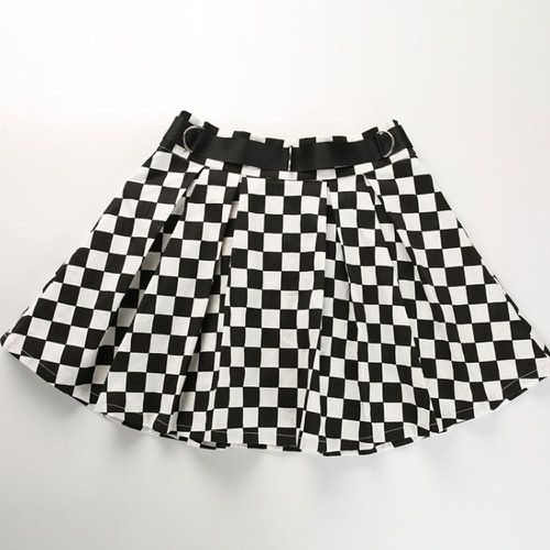 High Waist Belt Short Mini Skirt - musthaveskirts - Modalova
