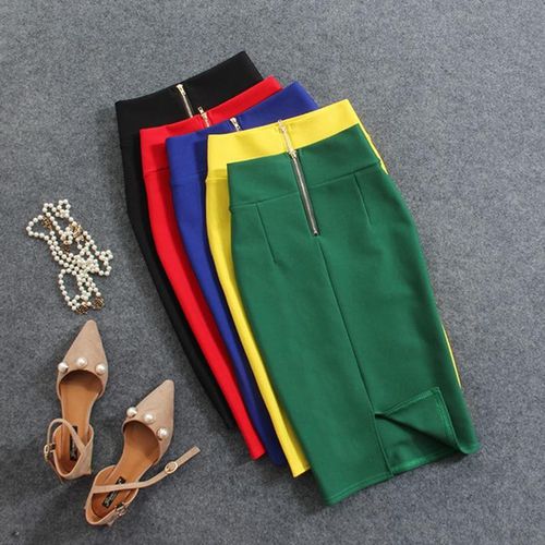 High Waist Elastic Bodycon Pencil Skirt - musthaveskirts - Modalova
