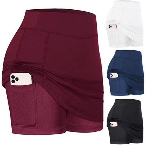 Elastic Sport Pockets Leggings Skirts - musthaveskirts - Modalova