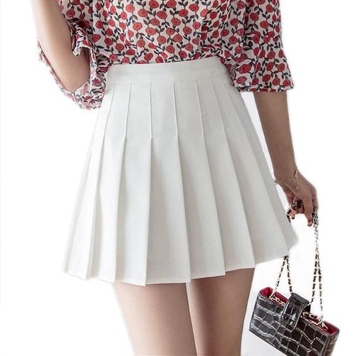 Fashion High Waist Pleated Mini Skirt - musthaveskirts - Modalova