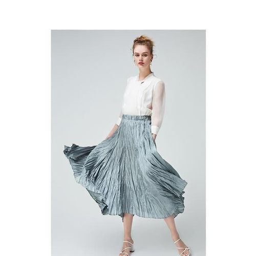 Elasticized Waistband Skirt - musthaveskirts - Modalova