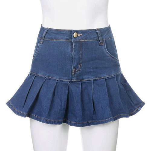 High Waist Jeans Shorts Skirts - musthaveskirts - Modalova