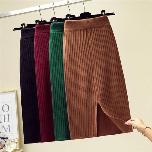 Hip Wrap Jacquard Stripe Skirt - musthaveskirts - Modalova