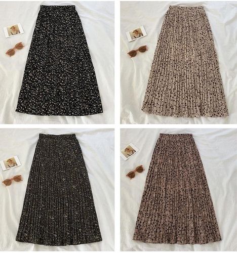Long Maxi Pleated Chiffon Skirt - musthaveskirts - Modalova