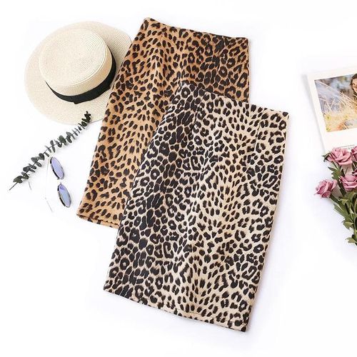 Commuter Print Leopard Skirt - musthaveskirts - Modalova