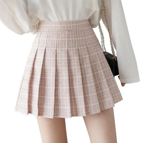 High Waist Plaid Mini Skirt - musthaveskirts - Modalova